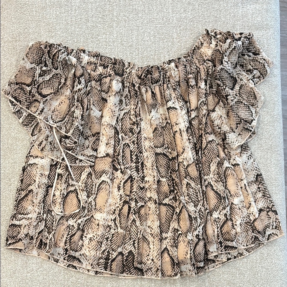 Fate Animal Print Off-Shoulder Top